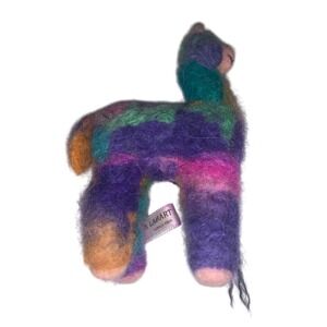 Multicolor Felted Llama Decor